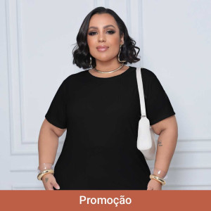 (PLUS) Blusa Canelado Liso