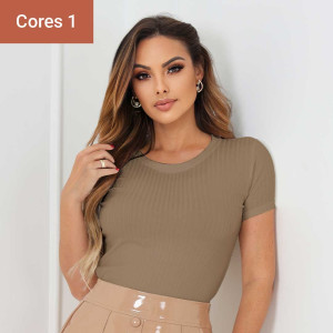 Blusa Canelado Liso