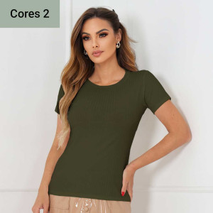 Blusa Canelado Liso