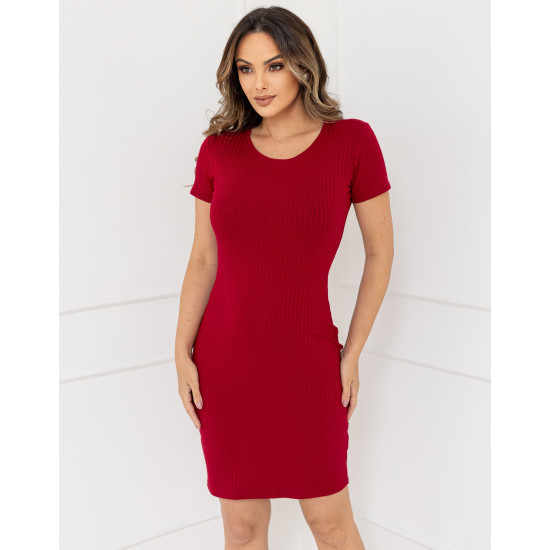 Vestido Canelado Liso