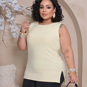 (PLUS) Regata Comprida - Canelado Liso