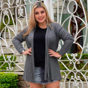 Cardigan Comprido - Plus