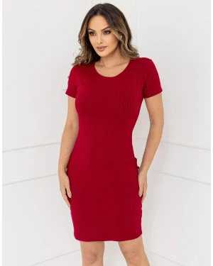 Vestido Canelado Liso