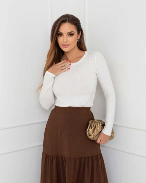 Blusa Canelado Liso - Manga Longa