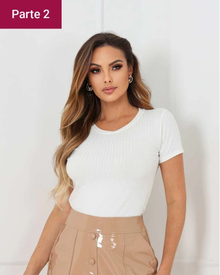 Blusa Canelado Liso