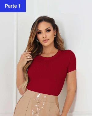 Blusa Canelado Liso