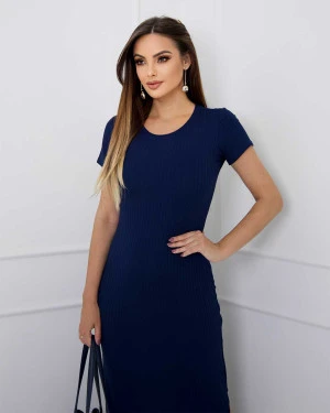 Vestido Canelado Midi
